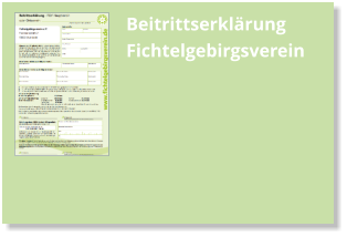 Beitrittserklärung Fichtelgebirgsverein