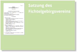 Satzung des Fichtelgebirgsvereins