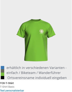 erhältlich in verschiedenen Varianten - einfach / Biketeam / Wanderführer   Ortsvereinsname individuell eingeben