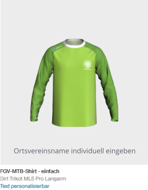 Ortsvereinsname individuell eingeben