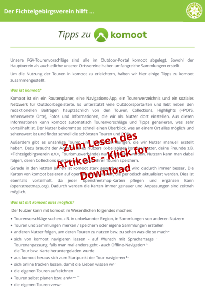 Zum Lesen des Artikels  - Klick for Download